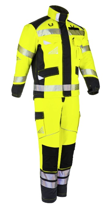 RESCUER - ochranný oděv, tř.3, Plusmark 260g/m2, FR Fabric (modro-žlutý model); bez nápisu